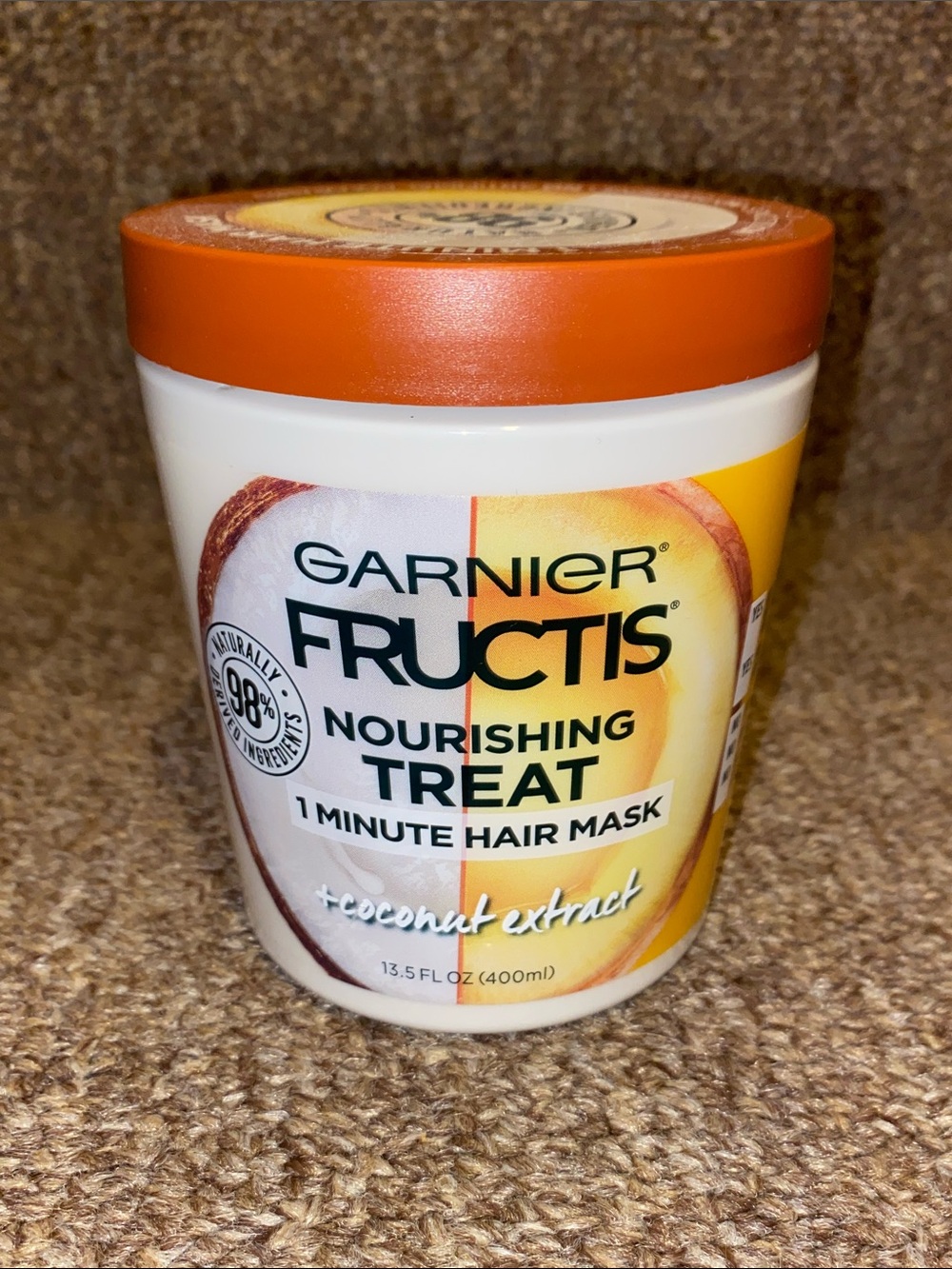 🥥 NWT Garnier Fructis Nourishing Treat 1 Minute Hair Mask - Coconut Extract